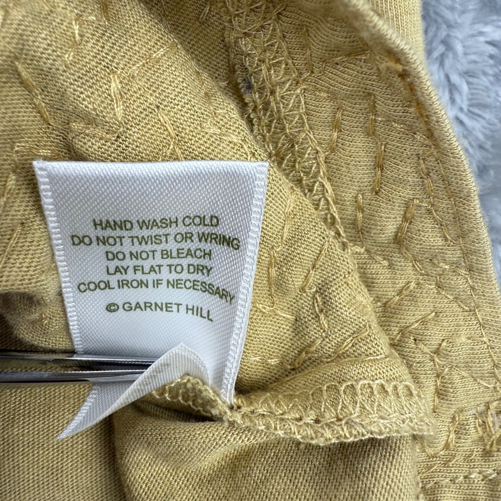 Garnet Hill Womens Small Gold Sequin Tank  Mustard Yellow Sleeveless Scoop Neck - Picture 7 of 14
